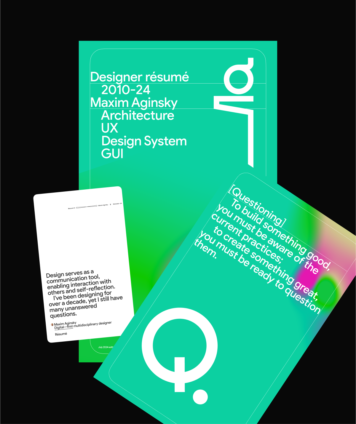 Designer résumé experiments branding