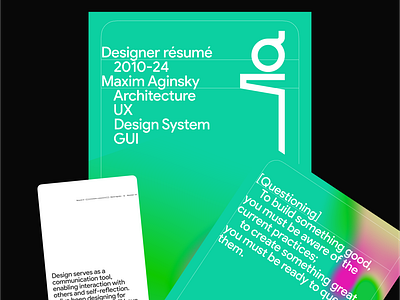 Designer résumé experiments branding