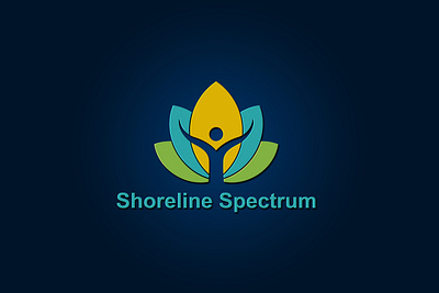 Shoreline Spectrum Wellness Logo branding graphic design health leaf logo wellness