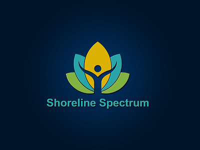 Shoreline Spectrum Wellness Logo branding graphic design health leaf logo wellness