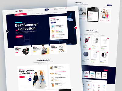 Shop landing page cart checkout checkout ui e commerce design ecommerce design ecommerce website multivendor website page shop landing page shop ui shope shopping store store landing page