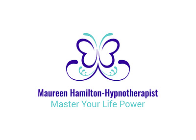 Butterfly Hypnotherapist Logo Design abstract beauty butterfly health hypnotherapy logoraise wellness