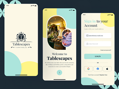 Tablescapes - Table booking app app design app ui design hotel book hotel booking app ideas modern design modern theme table app table booking app thisuix trending app trending design trends ui ux