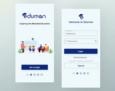 Eduman App for Student, Teacher & parents Amazing solution! branding creative design dribble dribble car eduman graphic design logo design professional school app ui