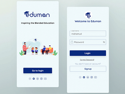 Eduman App for Student, Teacher & parents Amazing solution! branding creative design dribble dribble car eduman graphic design logo design professional school app ui