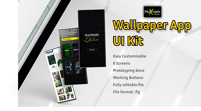 Wallpaper App UI 3d animation branding graphic design logo motion graphics ui