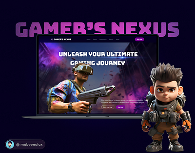 Gamer’s Nexus Gaming landing page design gaminglandingpage