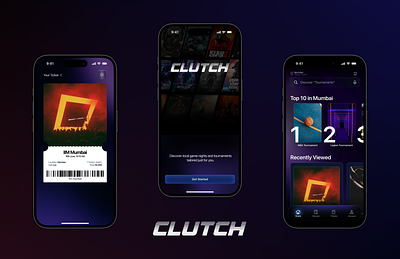 Event App - Clutch app blue branding case study design event app gradient graphic design illustration logo product design typography ui ui ux ux vector