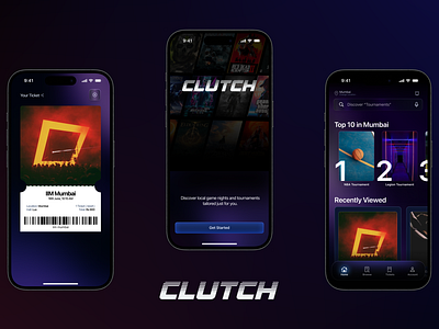 Event App - Clutch app blue branding case study design event app gradient graphic design illustration logo product design typography ui ui ux ux vector