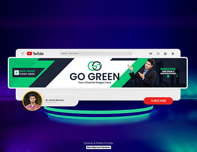 Logo And Banner Design for youtube Channel social media cover