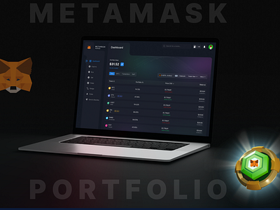 ( Metamask) Crypto Dashboard UI Design. blockchain crypto crypto dashboard crypto dashboard design crypto platform crypto website cryptocurrency dashboard dashboard design dashboard redesign metamask metamask redesign ui user interface wallet website website design