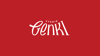 Studio Genki Logo illustrator lettering logo script typography