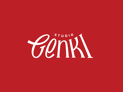 Studio Genki Logo illustrator lettering logo script typography