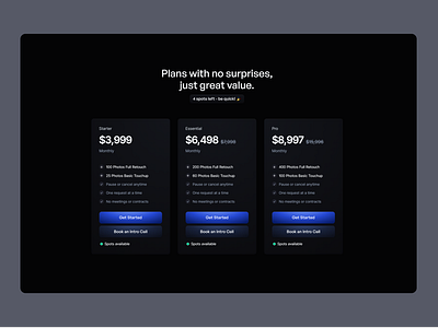 Pricing section UI blue button blue ctas clean ui dark mode dark pricing dark ui membership membership plans minimal ui price plan pricing pricing dark mode pricing plan pricing plan dark mode pricing plan section ui design