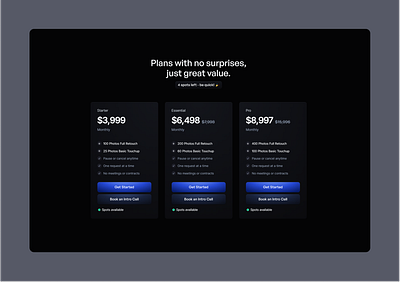 Day 2 - Pricing section UI blue button blue ctas clean ui dark mode dark pricing dark ui membership membership plans minimal ui price plan pricing pricing dark mode pricing plan pricing plan dark mode pricing plan section ui design