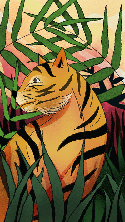 Tiger illustration animals design graphic design illustration procreate procreate illustration tiger tiger illustration wild wild illustration