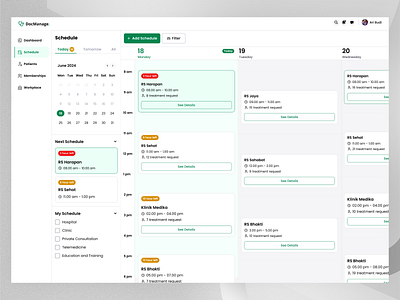 Doctors Management - Webiste analytics clean clinic dashboard dashboard doctor doctor appointment graph health dashboard hospital management dashboard medical dashboard medical website minimalist uiux web design