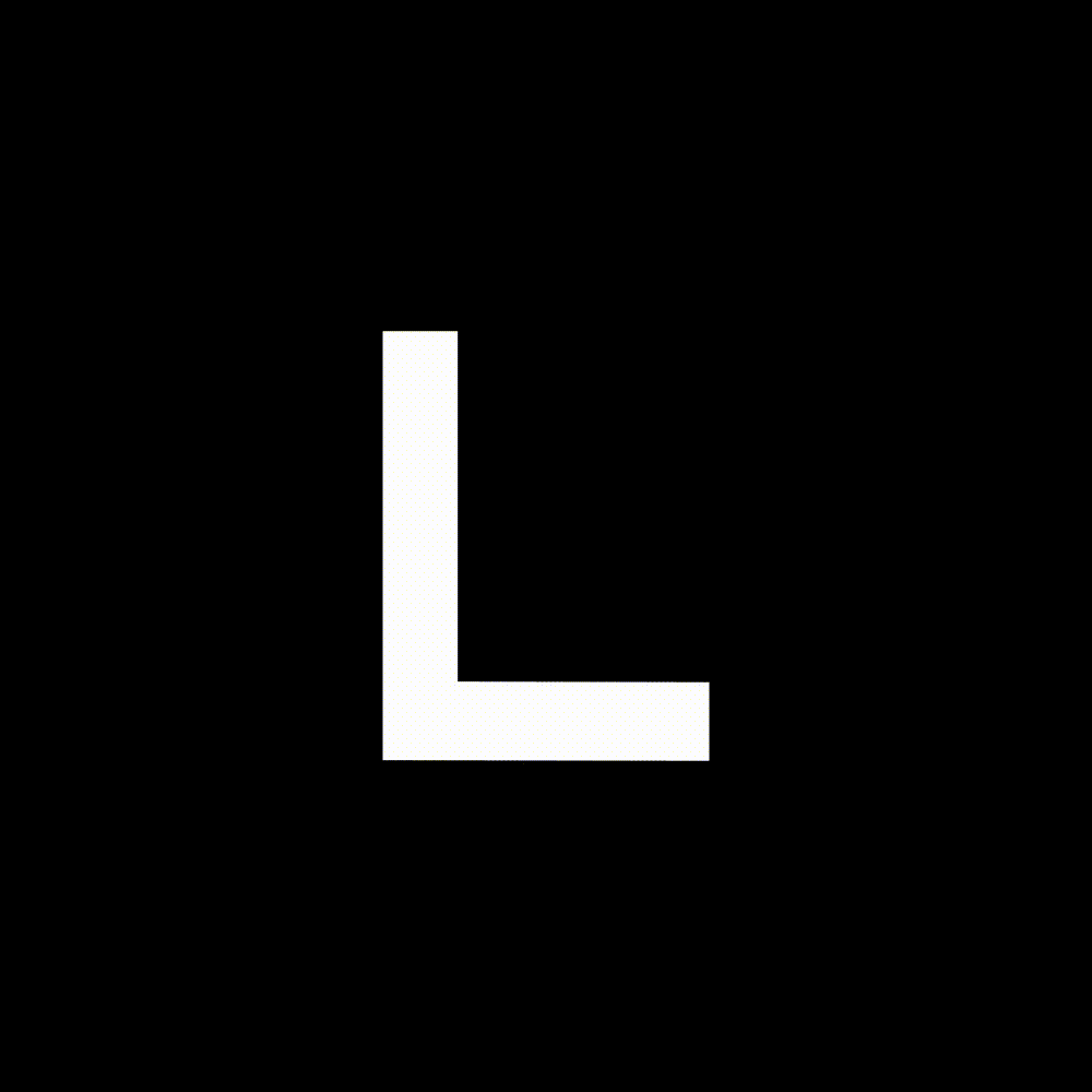 Letter "L" animation graphic design