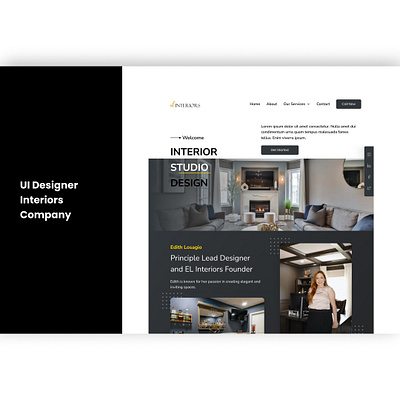 UI Design Landing Page Interiors Company dailyui landingpage ui uidesign webdesign website