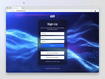 B2B Center Sign-Up Page Design b2b business designinspiration digitaldesign login moderndesign signin signup signuppage startup trade ui uiuxdesign userexperience userinterface ux webdesign webinterface