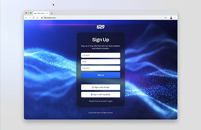 B2B Center Sign-Up Page Design b2b business designinspiration digitaldesign login moderndesign signin signup signuppage startup trade ui uiuxdesign userexperience userinterface ux webdesign webinterface
