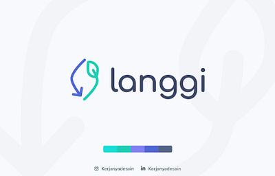 Langgi Logo adobe brand identity branding design graphic design illustrator kerjanyadesain logo logo design mark logo startup