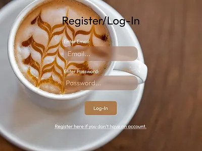 Register/Login Page UI Concept coffee concept dailyui register ui uiux
