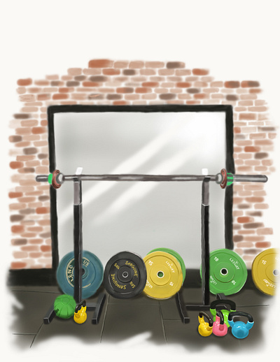 Gym Illustration 3d illustration ui