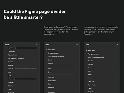 Could the Figma page divider be a little smarter? design figma product design ui ux