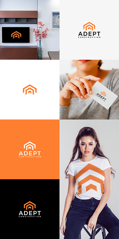 Adept Contruction branding graphic design logo motion graphics ui