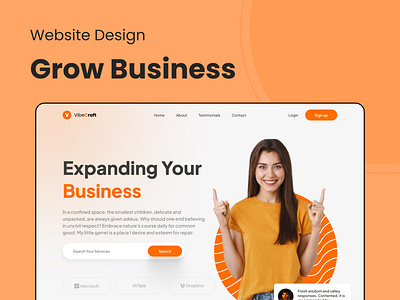 Grow Your Business app design landingpage mobile application uiux design user interface webdesigner