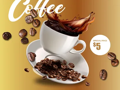Temmplate Coffee 3d animation branding graphic design logo motion graphics ui