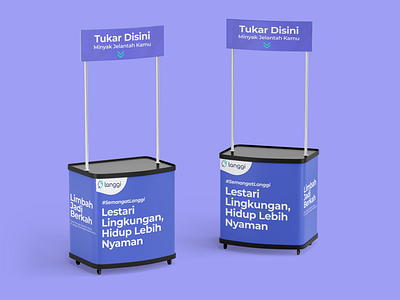 Stand Display Langgi booth design booth gallery brand design brand identity branding design graphic design identity kerjanyadesain stationary