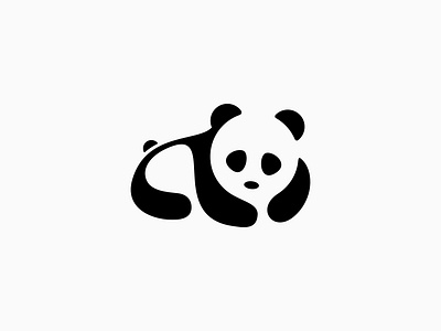 Cute Panda Minimal Logo Illustration bamboo bear cartoon character china creative cute design flat graphic design illustration logo logo design minimal negative space panda silhouette simple wild wildlife