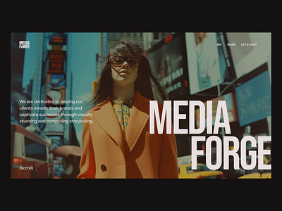 Media Forge design herodesign landingpage ui uiuxdesign ux webdesign website design