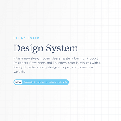 Folio Branding branding design system figma folio grid light typography