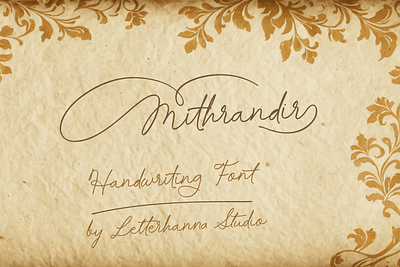 Mithrandir Font branding font handwritten logo script font typeface