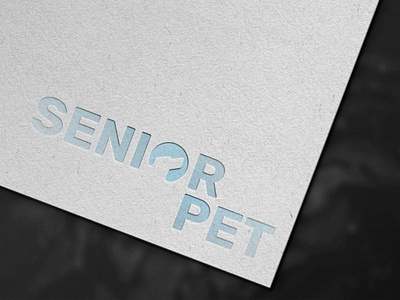 Logo for an Animal Protection Organization blue logo branding graphic design logo minimalism minimalistic logo mockup senior pet