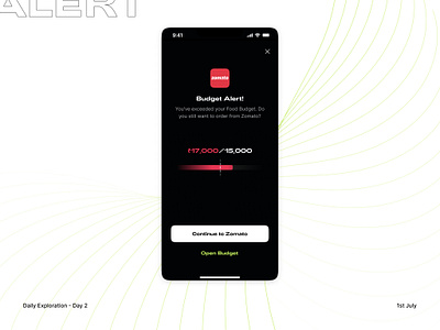 Budget Alert! ui ux
