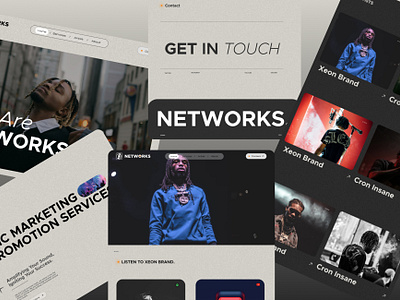 The Networks: Reimagining Music Production UI/UX with a Futurist animation branding creativity design futuristic landingpage logo motion graphics musicproduction uidesign uxdesign