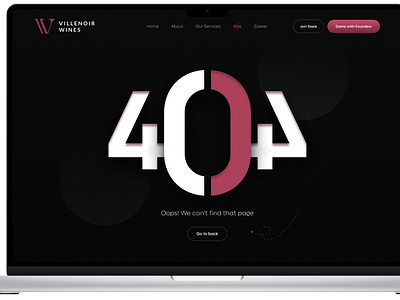 404 Error Page graphic design ui