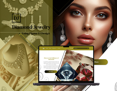 Diamond Jewelry- landing page UI Design branding figma graphic design landing page website