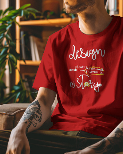 T-Shirt Design design person red story tshirt