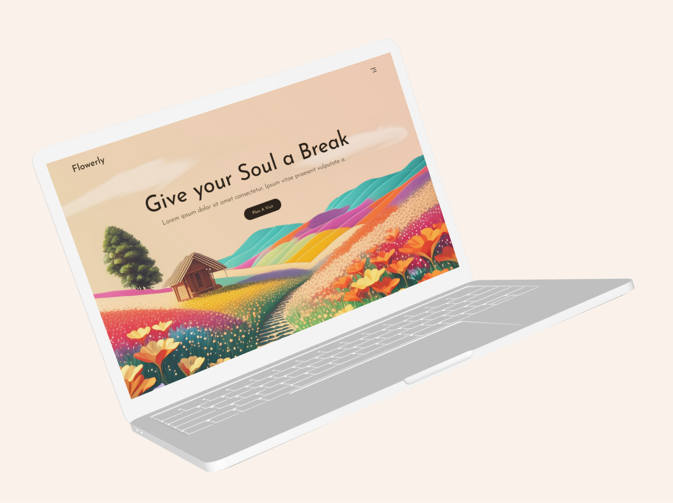 Flowerly - Creative Landing Page adobe firefly ai graphic design minimal web design ui website design