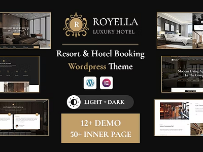Hotel Booking Multi-Purpose WordPress Theme 3d business graphic design hotele boking logo ui vector