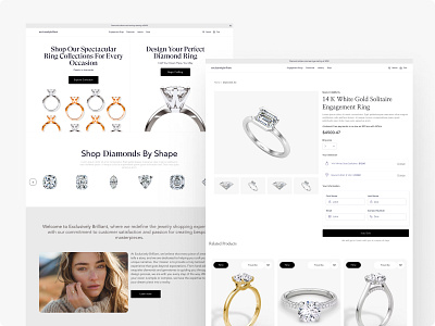 Ring Ecommerce Website design hive ecommerce home page jewelry landing page ring shopify talha ui website