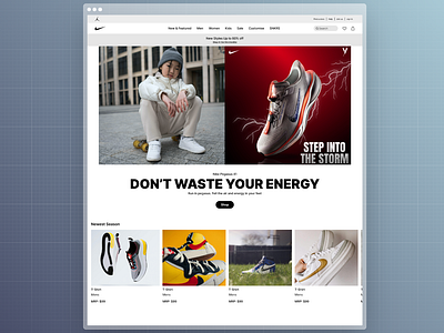 Nike- Redesign graphic design ui uiux ux webdesign