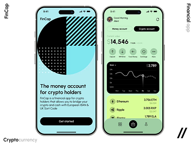 Cryptocurrency Manager Mobile iOS App app branding design graphic design illustration logo typography ui ux vector