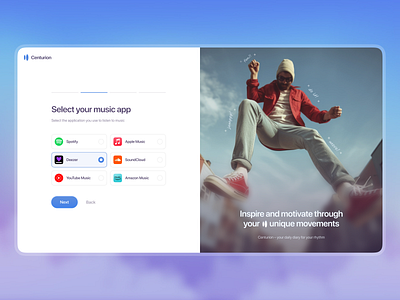 Account creation flow - Music & dance profile setup account creation app dance app music dance web design design figma flow log in onboarding questionnaire quiz select flow select option selection sign in sign up ui ui ux ux web design