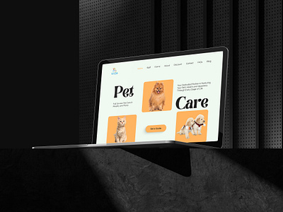 Pet Care Landing Page Design landing page design pet care pet landing page pet website pet website design ui website website design